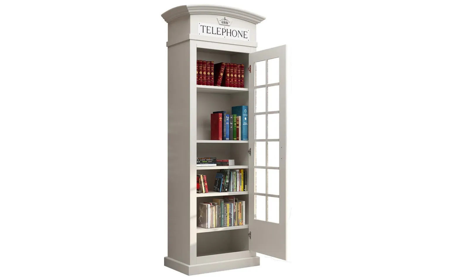 Street libreria in pannello bianco
