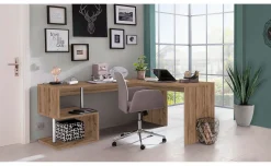 Studio scrivania reversibile legno naturale