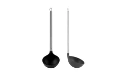 Style mestolo in nylon nero con manico in acciaio