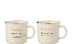 Tazza in ceramica con scritta oro