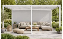 Tenda laterale scorrevole da 276 cm bianca