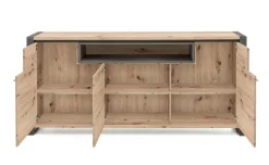 Tenerife credenza 3 ante artisan con particolari neri