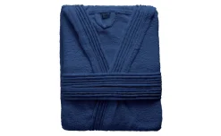 Terry accappatoio in cotone blu XL