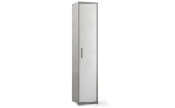 Think colonna per ufficio 1 anta 5 vani colore cemento e bianco ossido
