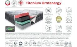 Titanium Grafenergy materasso matrimoniale 160x190cm