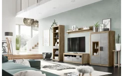 Tolosa madia 2 ante color ribec cognac e beton oxid