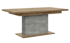 Tolosa tavolo rettangolare ribec cognac e beton oxid