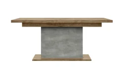 Tolosa tavolo rettangolare ribec cognac e beton oxid