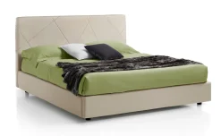 Tom letto matrimoniale contenitore comfort sabbia