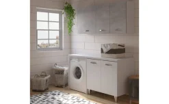 Top laundry spessore 3,8 cm bianco opaco