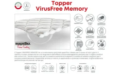 Topper Virusfree Memory per materasso singolo