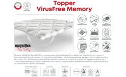 Topper Virusfree Memory per materasso matrimoniale