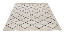 Tribe A tappeto bianco motivo a rombi 160x230 cm