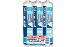 Trispack silicone acetico trasparente