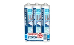 Trispack silicone bianco 280 ml