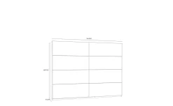 Unic armadio 2 ante scorrevoli bianco lucido L269,9 cm