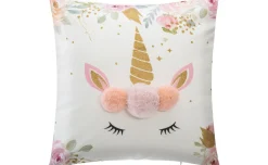 Unicorn Pom Pom cuscino per camerette 39x39 cm