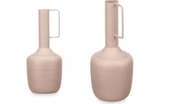 Vaso in metallo collo lungo rosa h30 cm