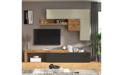 Vasto parete soggiorno colore antracite/rovere/tortora L270 cm