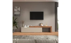 Vasto set porta tv tortora e rovere L270 cm