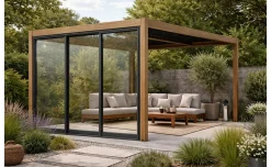 Vetro scorrevole per pergola 3 metri
