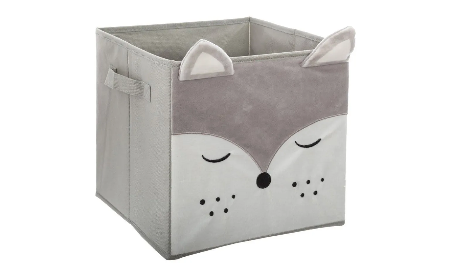 Volpe scatola in tessuto grigio 29x29 cm