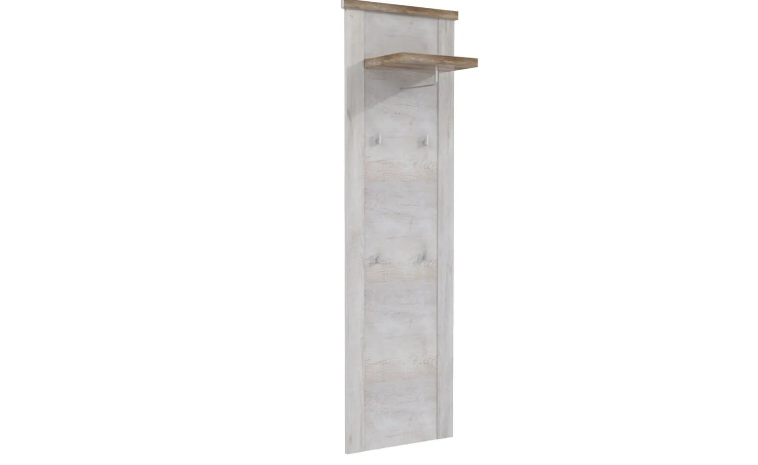 Volterra appendiabiti in pannello bianco e rovere