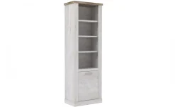 Volterra libreria in laminato bianco e rovere H212 cm
