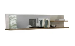 Volterra mensola in laminato bianco con specchio