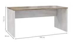 Volterra scrivania rovere e bianco L160 cm