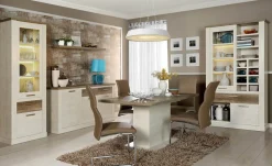 Volterra tavolo allungabile in laminato bianco e rovere