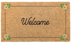 Welcome zerbino con fiori decorativi 40x60 cm