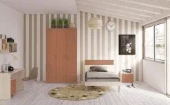 York cameretta betulla e ginger, letto singolo
