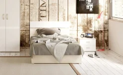 York letto piazza e mezza contenitore bianco
