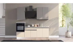 Young cucina completa L240 cm con piano a gas, disponibile in vari colori