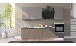 Young cucina completa L300 cm con piano a gas, disponibile in vari colori