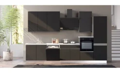 Young cucina completa L360 cm con piano induzione, disponibile in vari colori
